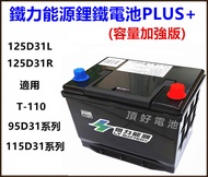 鐵力能源鋰鐵電池 125D31L 125D31R PLUS 12V 40AH 加強版 充電制御 怠速啟停 95D31L