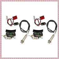 (WBNC) 2X Under Saddle Piezo Pickup Onboard Preamp System for Acoustic Guitar