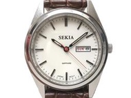[專業] 石英錶 [SEKIA 6902M] SEKIA 時尚錶[白色面+星+日期]/中性/新潮/軍錶