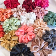 [HCM]Combo 10 20 30 dây cột tóc nữ buộc tóc vải bản to Scrunchies handmade trơn phồng chất lụa lụa s