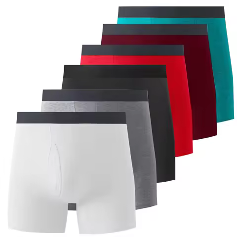 1pcs Man Mid-Long Boxer Shorts Underware Cotton Men's Panties Male Extended Wear-Resistant Legs Plus