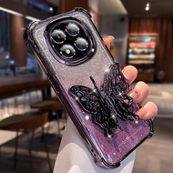 POCO X7 5G POCO X7 Pro 5G POCO X6 Pro 5G Silicone soft case cover butterfly bracket