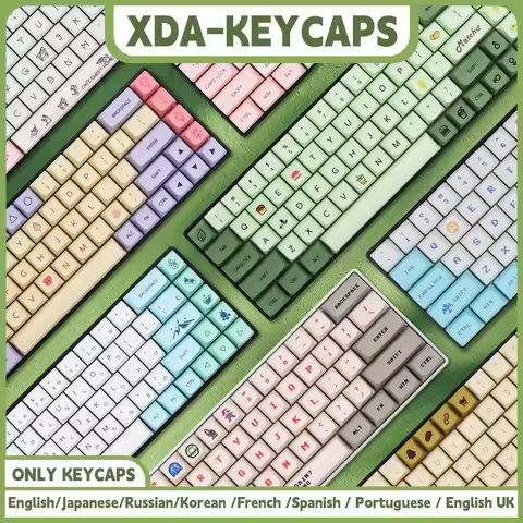 Spanish Nordic Language Key Caps AZERTY Keycap QWERTZ PBT Keycaps XDA Profile ISO Layout for Cherry 