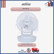 MISTRAL MHV901R-WHITE Mimica 9" High Velocity Fan With Remote Control