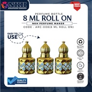 [ 1 PCS ] BOTOL KOSONG MINYAK WANGI 8ML ARABIC ROLL ON (ARC-008)