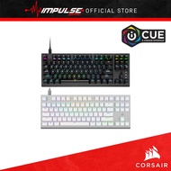 Corsair K60 PRO TKL Wired Optical-Mechanical OPX Linear Switch Gaming Keyboard Black / White