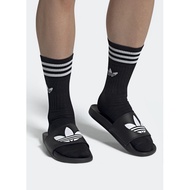 Originals Unisex Adidas High Neck Socks With 3-Leaf Stripes Solid Crew Sock S21489 White / Black -