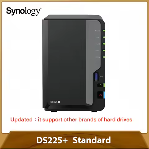 New Synology DiskStation DS225+ 2-Bay NAS Enclosure 2GB DDR4 RAM compatible with other hard drives（D