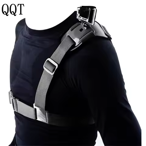 QQT for Accessories Gopro Shoulder Strap Mount Chest Harness Adapter For Go Pro Hero11 10 9 8 7 6 5 