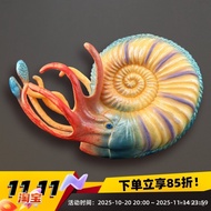 Solid Children's Simulation Ancient Animal Toy Model Ancient Ribbed Ammonite Soft-Sided Animal Cogni