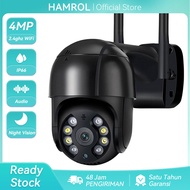 Hamrol 4MP PTZ WiFi Outdoor Waterproof AI Deteksi Manusia IP Keamanan Kamera Pelacakan Otomatis P2P