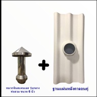 หมวกจีนสแตนเลส รุ่นกลาง ปล่องระบายควัน ใช้กับเครื่องดูดควัน พร้อมแผ่นหลังคา