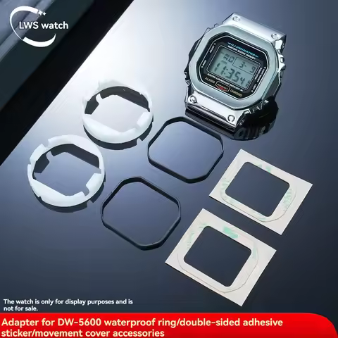 For Casio DW-5600 DW5600 GM-5600 GM5600 Movement Cover Glass Waterproof Ring Glass Double-Sided Adhe