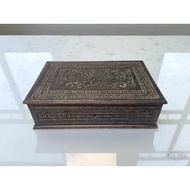 Vintage Large Wooden Jewellery Box - Vintage Carved Wooden Jewelry Box