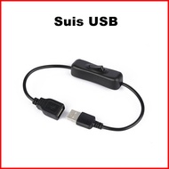 Suiz USB Buka Tutup Switch Toggle ON/OFF untuk Kipas Lampu Fan Lamp MaletoFemale