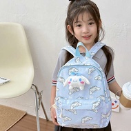 beg sekolah hitam beg sekolah roda beg sekolah tahan lasak Cinnamon Dog Children Backpack Cartoon Cu