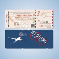 Unique wedding invitation boarding pass