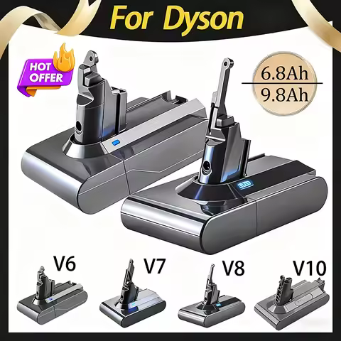 For Dyson V6 V7 V8 V10 Rechargeable Bateria SV10 SV11 SV12 DC59 DC62 Vacuum Cleaner Battery DC58 Bat