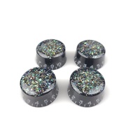 KR-4 Pcs Guitar Control Knobs for 6mm Abalone Speed Volume Tone Potentiometer Knob Compatible with L