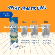 Oval Glass 12oz 14oz 16oz Contents 50 Pcs l Boba Plastic Cup U Cup 12 oz 14 oz 16 oz