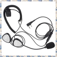 (PZMO) Helmet Headset Waterproof Motorbike Headset 2 Pin PTT Motorcycle Headphone for Two-Way Radios