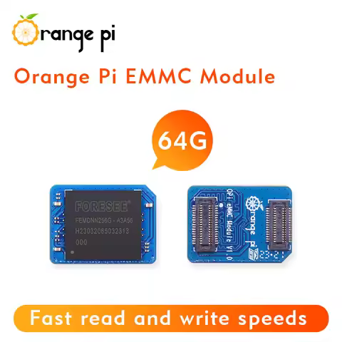 Orange Pi 64GB EMMC Module with Fast Read and Write Speeds for OPI 5 Plus Development Board