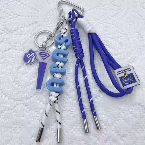 Kpop Idol SUPER JUNIOR Periphery Handmade Rope Keychain Backpack Pendant Leeteuk Heechul Siwon Eugen