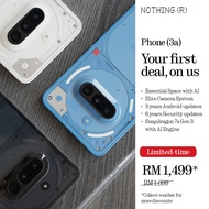 [Hot] Nothing Phone (3a) | Essential Space | 50MP Main Camera, 50MP Telephoto | Snapdragon 7S Gen 3