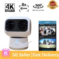 Eufy Security Indoor Cam S350 Dual Lens, 8× Zoom and 360° Pan with 4K UHD Resolution Security Camera