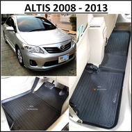 ผ้ายางปูพื้นรถยนต์ ถาดยางปูพื้น พรมปูพื้นรถ TOYOTA ALTIS > 2008 2009 2010 2011 2012 2013 > 5 ชิ้น หน