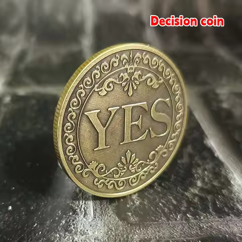 1pc Yes No Coin 3D Embossed Flipping Challenge Coin Decision Maker Lucky Diameter 40mm Commemorative