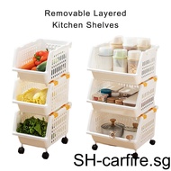 Moveable Kitchen Trolley Living Room Kitchen Draining Shelf Cart Vegetable Condiment Seasoning Cookware Storage