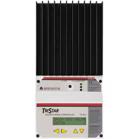 Morningstar Tristar 60A PWM Solar Charge Controller (TS-60M) - Solar Panel Regulator w/ Meter for 12