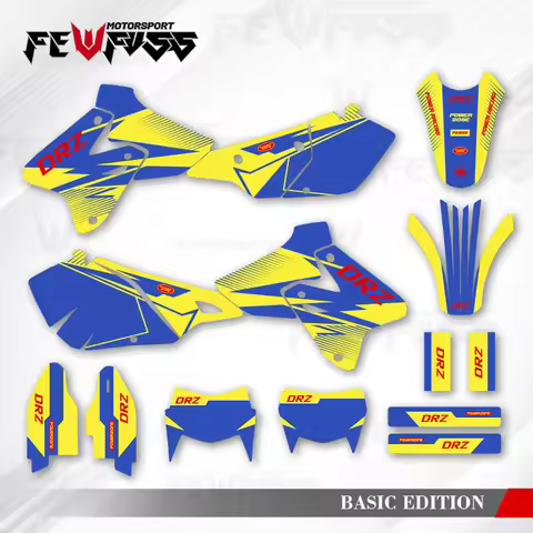 Fewfuss Graphics Decals Stickers Motorcycle Background Custom For SUZUKI 1999 2000 2001 2002-2022 DR