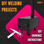 數碼 Welding Project Plans Drawings Stove 3 (DXF, PDF)