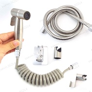 Stainless Steel Spring Hose Ass Clean Anal Hand Faucet Shower Head Hand Toilet Bidet Sprayer Gun Set  SG2L4