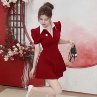TBD SHIRT COLLAR DRESS WITH HIGH QUALITY STONE TAG 60-90KG