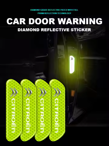 4PCS/set Car Reflective Safety Strip Sticker Styling For Citroen C1 C3 C4 C5 C6 2CV VTS Picasso Cros