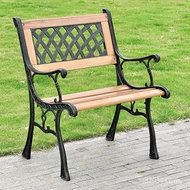 Balcony Cast Iron Villa Single Solid Wood Chair Outdoor Chair Leisure Chair Back Chair Courtyard Gar