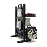 [ ] Open-style Rack diy Chassis Rack Vertical Chassis Transparent Chassis Creative Water Cooling Cha