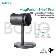 LC-MC311A AUKEY MagFusion Wireless 3 in 1 Pro Charging Station with Qi2 Active Cooling Wireless char