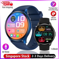 Smart Watches 1.43 Inch Women BT Call Sports Fitness Tracker Heart Rate Monitor Men Smartwatch 蓝牙手表