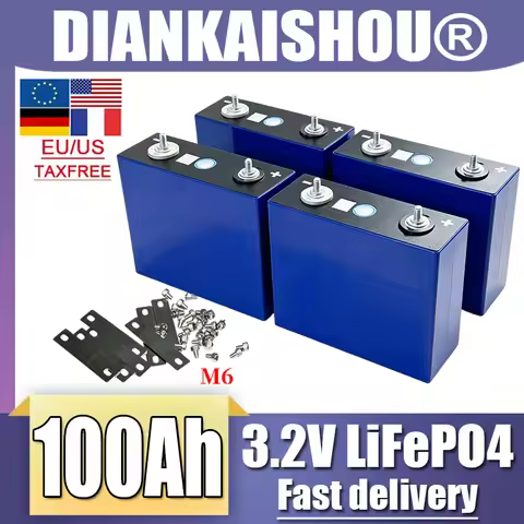 New Grade A 3.2V 100Ah 160Ah 340Ah LiFePO4 Prismatic Battery Cell 4000+ Cycles Rechargeable LFP Batt