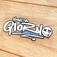 DTF GIORNO H O N D A UV Stamp 11.5cm Motorcycle Decoration Sticker | Cars | Laptop Stickers | Waterp