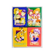 (4 in 1) Happy Family Donkey Old Maid Snap Card Game Playing Card Childhood Traditional Game Cards