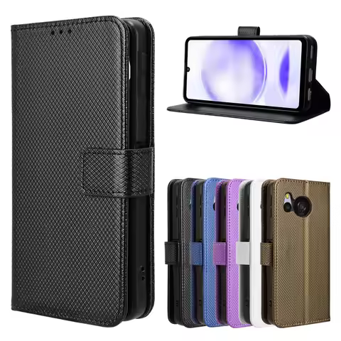 Leather Case Protect Cover For Sharp Aquos Sense 8 Flip Stand Cover For Sharp Aquos Sense 8 Plus Wal