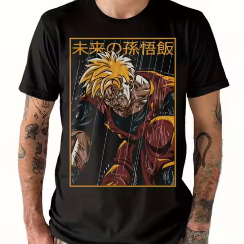 Dragon Ball Anime Future Gohan Printed T-shirt Men's and Women's T-shirt Men's Top Sports T-shirt Me