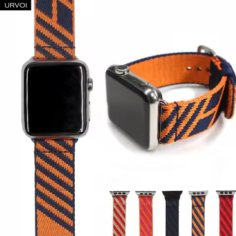 URVOI band for Apple Watch series 11 10 9 8 7 SE ultra textile woven nylon strap for iWatch Jumping 