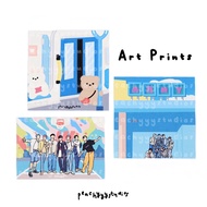 Art Prints | BTS, Cute Characters | Wall Print, Artwork, Card, Gift Card, Art Card, Drawing Card