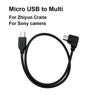Untuk Zhiyun Crane Crane-M Crane-Plus Crane 2 kabel kawalan mikro USB ke Multi 33cm untuk A9, A7s2, A7r2, A7r3, A7m3, A7m2 dll.
